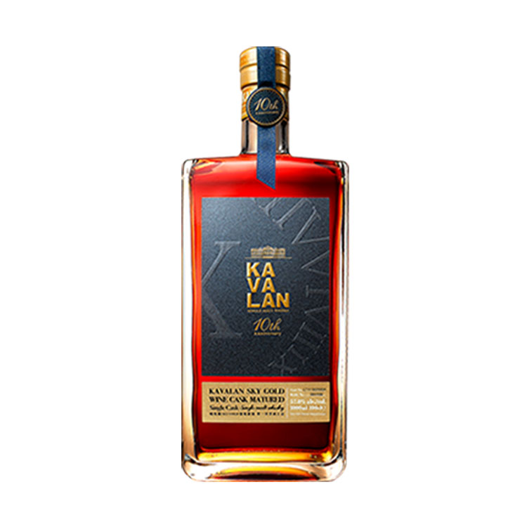 噶瑪蘭十周年紀念酒Sky Gold葡萄酒桶威士忌｜Kavalan 10th